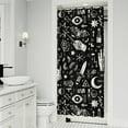 thumbnail image 2 of Gothic Shower Curtain - Dark Celestial Moon & Star Print, Mystical Cosmic Theme Bath Decor, Waterproof Polyester, 36"Wx72"L, Goth Aesthetic Gift, 2 of 5