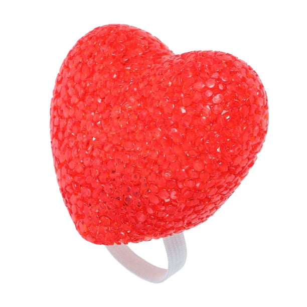 Luz nocturna LED en forma de corazón para la habitación de los niños, lámpara de corazón roja para el Día de San Valentín, decoración de corazones para bodas y fiestas, 8 cm