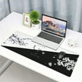 thumbnail image 6 of Black White Cherry Blossom Mouse Pad Japanese Sakura Death Life Flower Extended Desk Mat 90X40 CM Non-Slip Rubber Base Stitched Edge Large xxl Playmat for Gaming Laptop Computer Desktop 35.4×15.7 Inch, 6 of 6