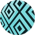 thumbnail image 1 of Ahgly Company Machine Washable Indoor Round Transitional Medium Teal Green Area Rugs, 4' Round, 1 of 7