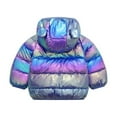 thumbnail image 3 of Hicidod Infant Puffer Jacket Cute Bear Ears Hooded Long Sleeve Down Coats Lightweight Fashion Colorful Padded Puffy Winter Warm Jackets, 3 of 5