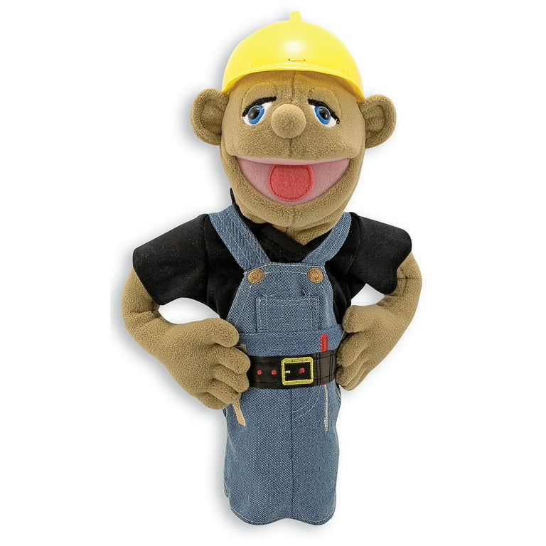 Melissa & Doug Construction Worker Puppet with Detachable Wooden