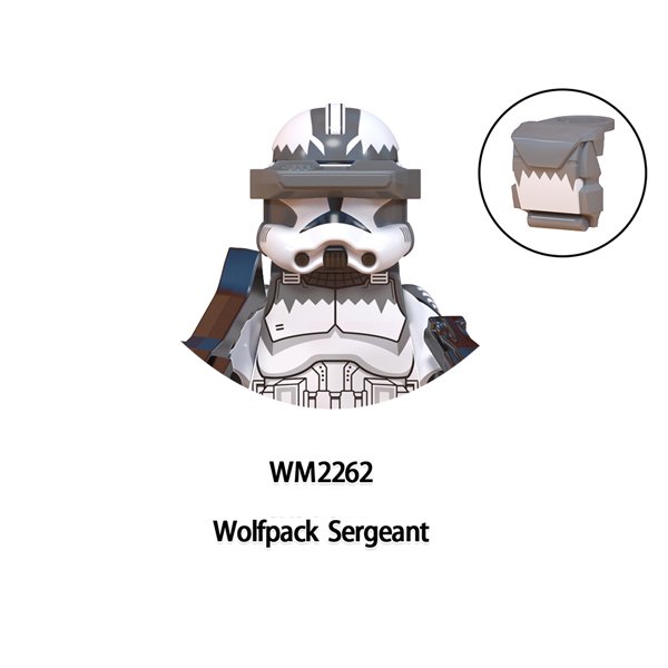 WM6128 Bloques de construcción del conductor del AT-RT de Wolfpack Figura en miniatura del sargento Wolfpack Figura del capitán de ladrillos Comandante de los lobos Juguetes para niños