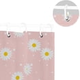 thumbnail image 5 of GZHJMY Shower Curtains Pink Daisy Print Design Curtain，Waterproof Fabric Shower Curtains for Bathroom Set with 12 Hooks，66” x 72” Room Decor, 5 of 6