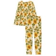 thumbnail image 6 of FOR U DESIGNS Vintage Sunflower Long Sleeve Pajama Set for Women with Pockets 2 Pack Size 4XL Sleepwear Sets Long Pants and Crew Neck Tops for Women Pjs Nightwear, 6 of 6