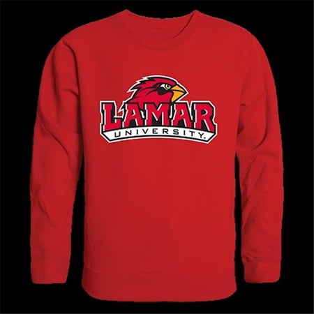 W Republic Products College Crewneck, Lamar University, Red - Large