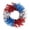 A3#Red,17.71 Inch, variant on 4th of July Heart Shaped Tinsel Wreath, 11 Inch American Flag Patriotic Wreath for Front Door, Red White Blue Flag Themed Wall Hanging Ornament, Festive Independence Day Decoration for Event