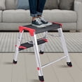 thumbnail image 3 of Gymax Folding Aluminum Lightweight Ladder 2 Step Non-Slip Platform Stool, 3 of 10
