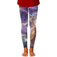 thumbnail image 3 of Toddler Girl Pants Starry Sky Print Slim Fit Athletic Casual Pants Stretchy Leggings Size 3-4T ,Black, 3 of 4
