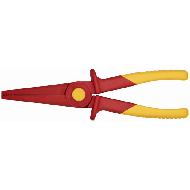 Knipex Tools 98 62 02 Pince en Plastique à Nez Plat 1000 V Isolée, Rouge/jaune