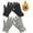 Grey+black, variant on 2 Pairs Kids Winter Gloves, Warm Thermal Thick Knitted Gloves for Girls Boys, Fleece Snow Glove for Cold Weather Outdoor
