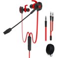thumbnail image 1 of GFDYREE Wired Gaming Earphone with Adjustable Mic for PS4, Laptop Computer, Cellphone, MAXIN E-Sport Earburds with Portable Earphone Bags, Inline Controls for Hands-Free Calling(Red), 1 of 7