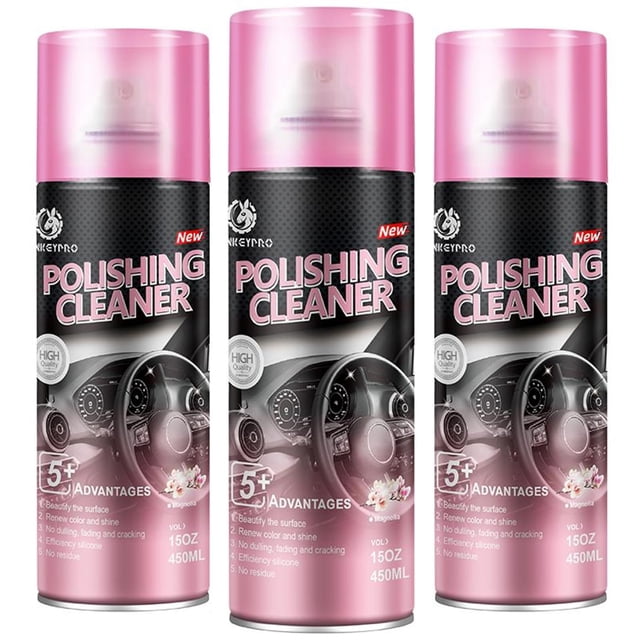 Limpiador y abrillantador interior para auto DONKEYPRO 450 ml con protección UV