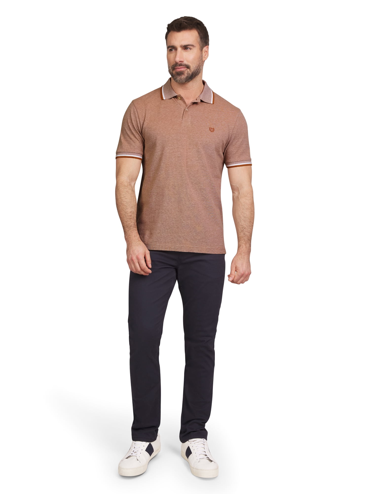 Chaps Men's & Big Men's Short Sleeve Stretch Cotton Polo Shirt, Sizes S-2XL