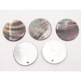 thumbnail image 6 of K-KED 5 PCS Coin Natural Gray Black Shell Top Drilled For Pendant Making 30mm, 6 of 9