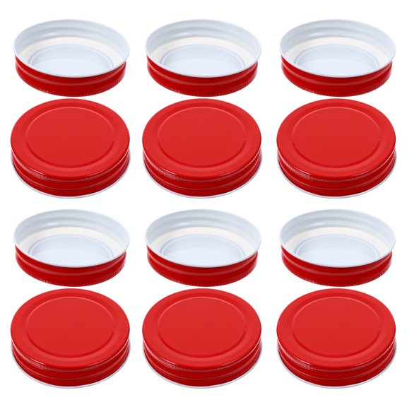 OUNONA 30-Pack 70mm Metal Jar Lids for Regular Mouth Jars - Leakproof, Airtight Screw Covers for Canning, Food, Jam, and Jelly Storage