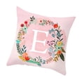 thumbnail image 2 of fastboy Pillowcase Alphabet Design Floral Printed Pattern Pillow Cover Home Office Sofa Cushion Case, E, 2 of 8