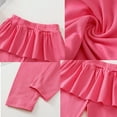 thumbnail image 3 of Actgleam Toddler Girls Leggings with Footless Cotton Ruffle Casual Pants,Red,4-5Years, 3 of 9