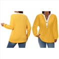 thumbnail image 3 of Suéteres para Mujer, de Invierno, de Larga, con Cuello en V, Informales, Holgados, de Moda para Otoño Amarillo 4XL, 3 of 7