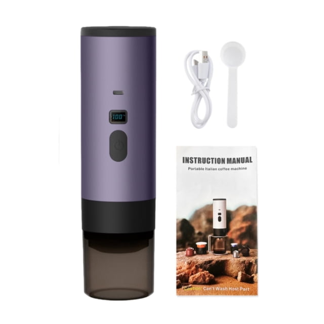 Lipstore Capsule Coffee Machine Premium Car Espresso Maker for Office Kitchen Camping Purple