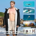 thumbnail image 5 of Lobmouse Swim Parka for Adult and Kids,Unisex Fleece Lined Hooded Swim Jacket,Waterproof Windproof Versatile Warm Coat Oversized Bat Wing Changing Poncho for Surfing Swimming, 5 of 11