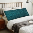 thumbnail image 4 of Fotbe teal sparkling Funda para Almohada Corporal con Diseño, Funda de Microfibra Ultrasuave de 20x54 Pulgadas, Ropa de Cama Elegante, 4 of 7
