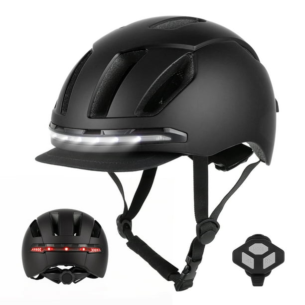 Casco de ciclismo con señal de giro LED Transpirable y cómodo Casco de seguridad inteligente Impermeable con luz delantera y trasera Múltiples modos de luz Control remoto para hombres Mujeres Bicicleta Scooter eléctrico Ciclismo Maboto Casco de seguridad