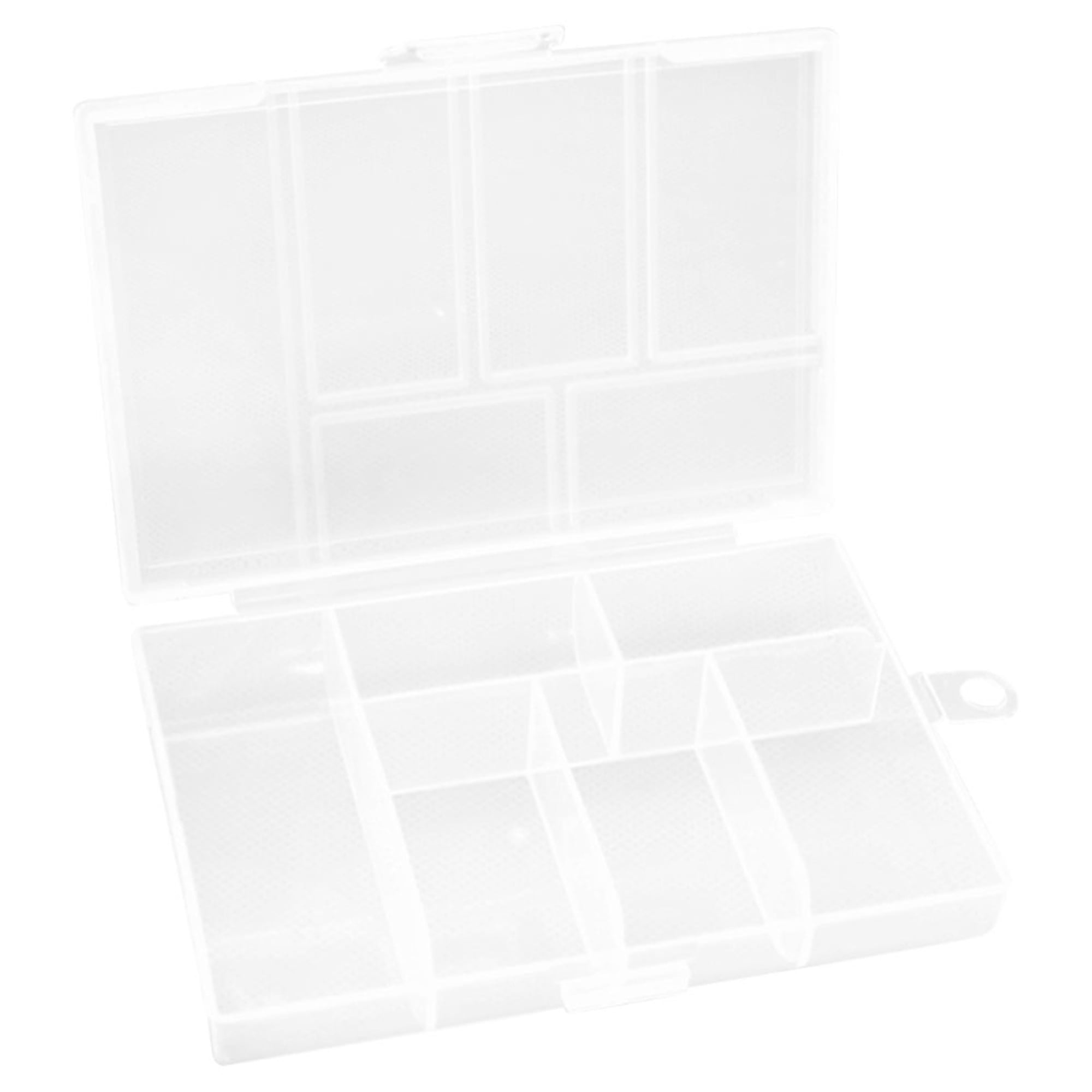 Spring hue 1PC Portable Storage Plastic 6 Compartment Clear Transparent ...