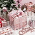 thumbnail image 2 of HOMERAL Christmas Wrapping Paper, Reversible Pink Christmas Tree, HO Santa Laughte, Snowflake, Reindeer, Design Gift Wrapping Paper Suitable for Christmas, Mini Roll - 17 Inch X 33 Feet, 2 of 7