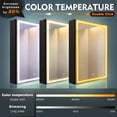thumbnail image 2 of KWW 20 x 28 inch Anti-fog Single Door LED Bathroom Medicine Cabinet, 2 of 7