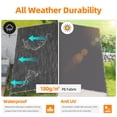 thumbnail image 7 of U-HOMY 10x20 FT Portable Outdoor Garage (Grey/White) - Heavy Duty Carport with UV Protected Tarp Shelter Cover for Car & Boat, 7 of 7