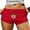 Red, variant on Bermuda Shorts for Women Trendy 2025 Striped Knitted Low Waist Color Block Strechy Going Micro Loungewear Casual Shorts S-XL