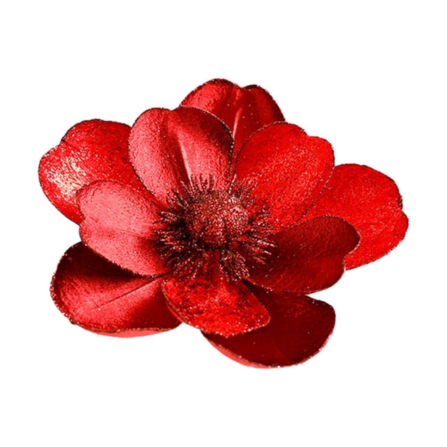 Lksixu Christmas Decorations Christmas Decoration Artificial Flowers Diy Christmas Flannel 5.9 In Christmas Flower Christmas Tree Decoration Flower Arrangement Xmas Decor for Holiday Party Wedding
