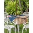 thumbnail image 2 of Outdoor Tablecloth with Umbrella Hole and Zipper, Easter Bunny Round Table Cloth 54 Inch Waterproof Tablecloth, Spring Colorful Daisy Flowers Rabbit Rustic Picnic Table Cover for Patio Camping, 2 of 7