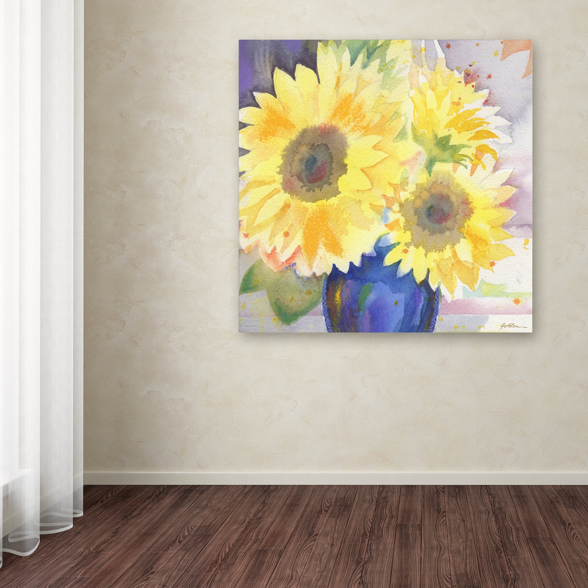 Trademark Fine Art "Sunflower Blossom Bouquet" Canvas Art by Sheila Golden