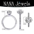 thumbnail image 3 of NANA Jewels 9x7mm (2.00ct) Oval Cut Zirconia Solitaire w/sides Eng Ring-Size 11, 3 of 6