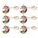 thumbnail image 2 of LLavero de diamantes de imitación de 6 uds, llavero colgante con forma de Animal a la moda para bolsos, mochilas, decoración YSKJD9, 2 of 12