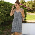 thumbnail image 4 of Women's Sleeveless Button Front Midi Dress with Adjustable Straps - Small, Black, 4 of 5