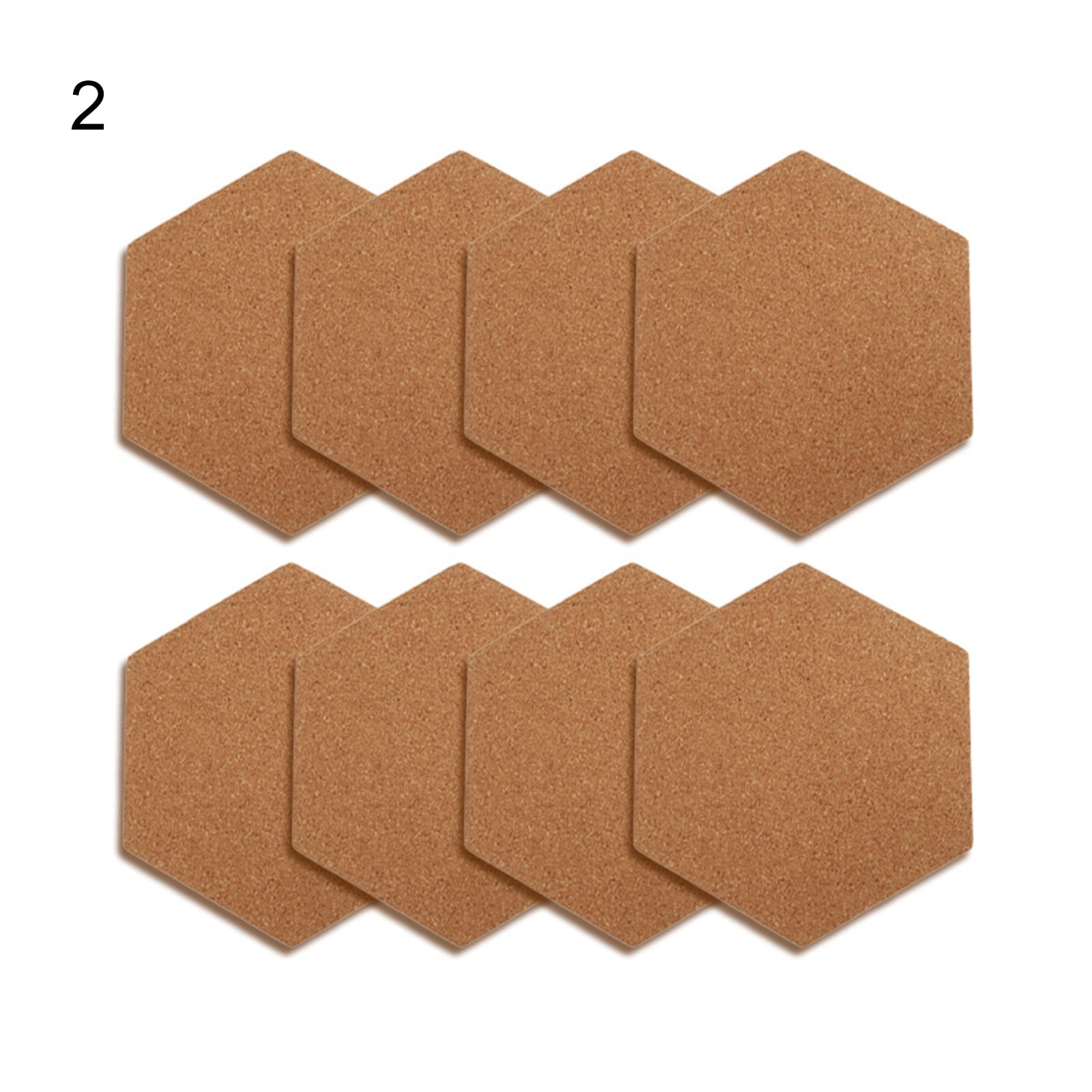 1pc Hexagon Cork Message Board Self Adhesive Tiles Bulletin For Home Wall Decor 