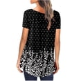thumbnail image 4 of Pntutb Womens Plus Size Clearance,Women's Summer Printing Short Sleeves O-Neck Loose T-Shirt Blouse Tops Rollback, 4 of 6