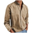 thumbnail image 2 of Hatoys Men's Collared Button Down Shirts Business Casual Basic Long Sleeve Shirt Summer Loose Fit Lightweight Breathable Tops for Work, 2 of 7