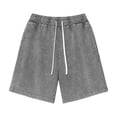 thumbnail image 5 of Kinrui Womens Washed Vintage Athletic Shorts Elastic Waist Drawstring Long Sleeeve Sweat Shorts S-3XL, 5 of 7