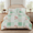 Green, variant on Psoiuetr Queen Comforter Set Pink Spring Floral Comforter Queen Size Patchwork Flower Cozy Bedding Set 3 Pieces Cute