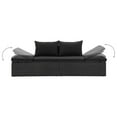 thumbnail image 2 of vidaXL Sun Bed with Cushions Poly Rattan Black, 2 of 5