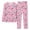 A01-Pink, variant on Kids Girls Pajamas Set 2Pcs Fashion Print Long Sleeve Top And Pants Set Teens Soft Comfortable Sleepwear Pj's School Clothes 13-14 Years