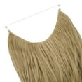 thumbnail image 5 of Women Invisible Wire Hair Extensions Hidden No Clip Natural Hair Extensions Long Soft Silky Straight Curly Hairpiece Wavy Hidden Hair Extension Synthetic Hairpieces 18-22 inch Hairpiece, 5 of 8