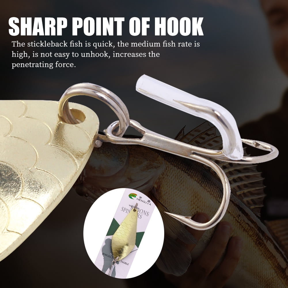 Fishing Lures,Fishing Spoons,Trout Lures,Bass Lures, 9PCS Hard Fishing Lures Jigging Bait with Treble Hooks,  3/4oz