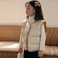 thumbnail image 4 of YTDSCS Toddler Baby Girls Boys Winter down Vest Floral Puffer Jacket Kids Warm Washable Waistcoat for 2-7 Years Old, 4 of 8