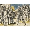 thumbnail image 3 of Workshop of Hans Holbein the elder 24x19 Black Modern Framed Museum Art Print Titled - The Meeting of Abraham and Melchizedek (1500), 3 of 5