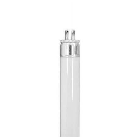

F6T4-CW - Wattage: 6W Base Type: G5 (miniature bi-pin) Type: T4 Fluorescent Tube Color Temp (Kelvin): 4100K